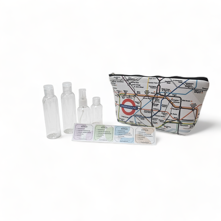 5% OFF - NECESER SIMIL NEOPREN + STICKERS + ATOMIZADOR + FRASCO CH + 2 FRASCOS GRANDES - SUBTE